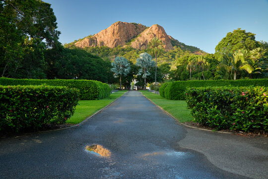 View of Castle Hill from Queen's Garden, Townsville