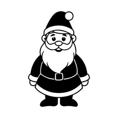 Cute Chubby Santa Claus Vector | Christmas Cartoon Illustration