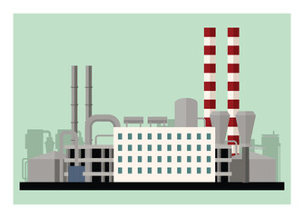 Obraz premium Industrial area. Simple flat illustration.