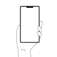 スマホと持つ手のイラスト素材