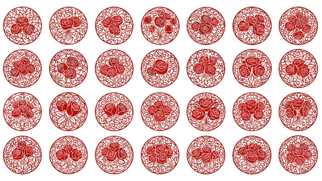 Set of 20 red blood cell illustrations showing various cell structures