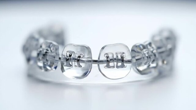 Macro Rotation of Clear Sapphire Ceramic Orthodontic Bracket