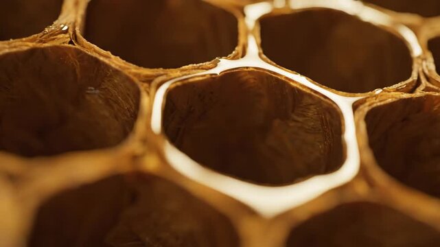 Macro Texture of Golden Nomex Honeycomb Resin Core