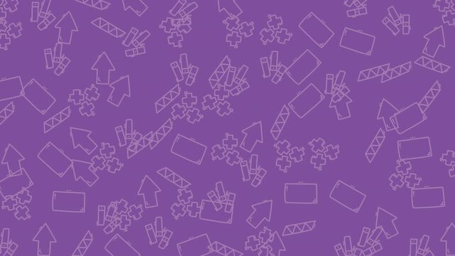 Abstract geometric pattern with arrows, rectangles, and snowflake shapes. Perfect for backgrounds, textiles, packaging, and digital design projects.