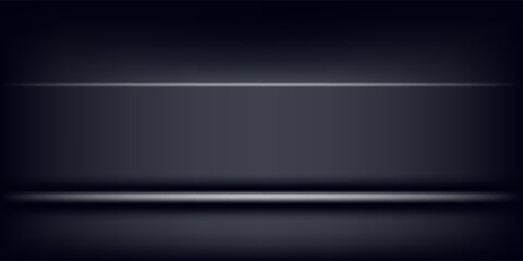 Empty black studio room background. black background with light effects. Empty dark room. Space for selling products on the website. Vector illustration.