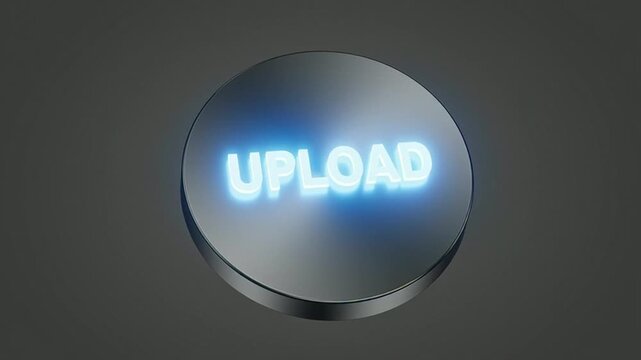 Interactive Button Press and Activation for Upload Functionality Demonstration
