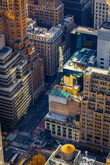 Midtown Manhattan New York City skyline view with modern glass skyscrapers