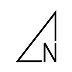 Architectural north arrow and compass outline vector