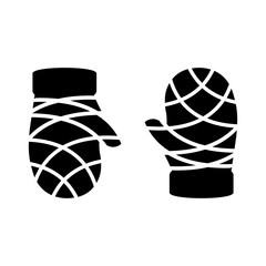 Black and White Christmas Gloves