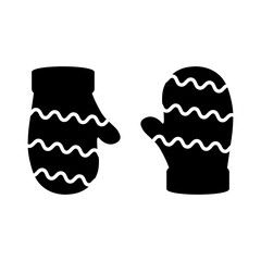 Black and White Christmas Gloves