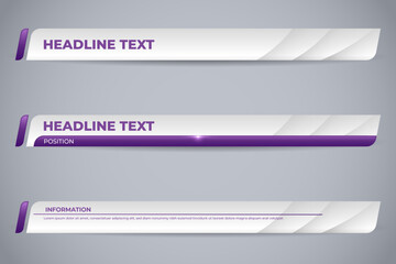 simple and modern corporate overlay with purple color for presentation
