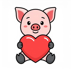 Naklejka premium pig