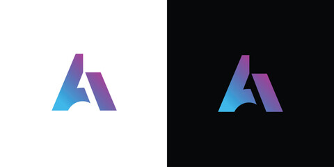 Modern and strong letter A initials logo design