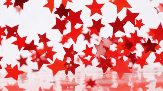 red stars background