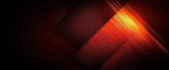 Abstract red and orange background with angled lines and vibrant light effects