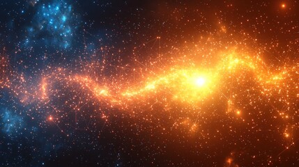 Abstract glowing network connection