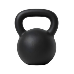 Single Black Kettlebell Fitness Equipment Closeup Image