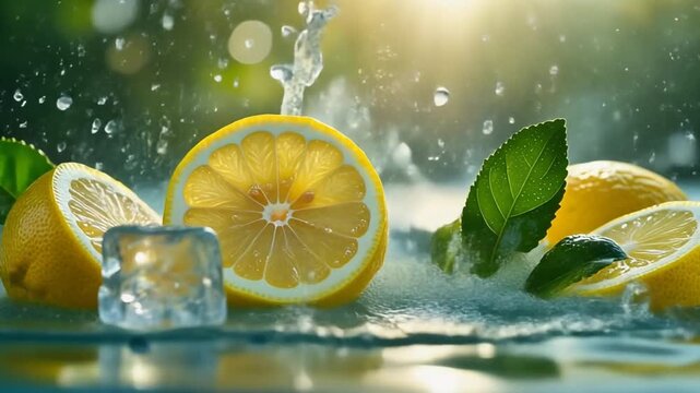 Fresh kaffir lime bergamot citrus with water droplets dramatic cinematic macro closeup food texture detail
