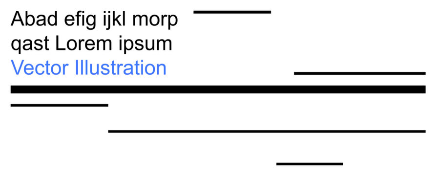 Graphic design, minimalist art, textual , advertising, layout design, abstract composition. Black horizontal lines and placeholder text. Graphic design and minimalist art concept - Powered by Adobe