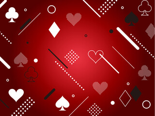 トランプの柄の幾何学図形の背景素材