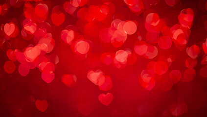 クリスマス向け赤いボケ背景 レトロな光の粒が並ぶヴィンテージ調.生成AI