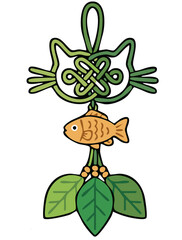 붕어빵을 노리개 장식으로 표현한 이미지