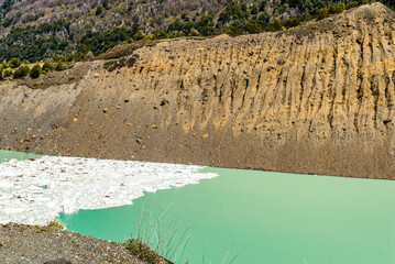 Black Snowdrift, Ventisquero, Cerro Tronador, Bariloche, Rio Negro Province, Patagonia, Argentina