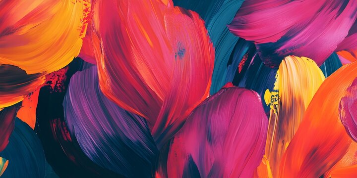 Abstract vibrant paint strokes background texture brushstroke