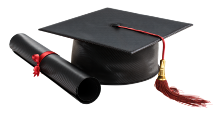 Graduation cap and diploma scroll symbolize academic achievement and the start of a new chapter in life for students celebrating success and future opportunities