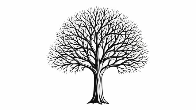 vector tree silhouette