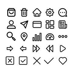 app and website icon style set
