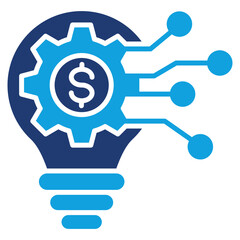 Obraz premium Technology Flat Blue Icon Vector Illustration