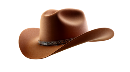 Classic brown cowboy hat with an embellished band showcasing western style and rugged elegance perfect for country lifestyle apparel and outdoor accessory showcases