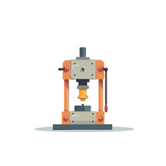 Fototapeta premium Isometric view of an industrial press machine with stylized design for mechanical purposes and