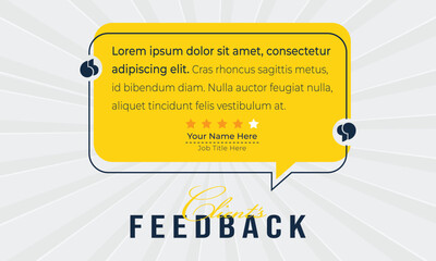 Obraz premium Client or customer review testimonial social media post. Customer or client service feedback review post design template