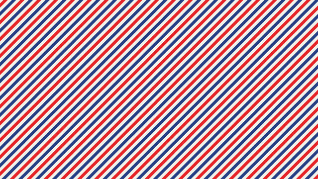 Seamless air mail diagonal line pattern with red and blue stripes. Vector illustration.
