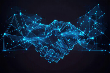 Digital Network Handshake Collaboration Concept