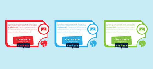 Client feedback social media post template. Customer feedback testimonial social media post web banner bundle design.