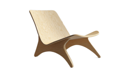 Modern Minimalist Wooden Lounge Chair with Sleek Design