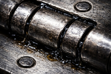 Industrial Machinery Component with Oil and Metallic Texture