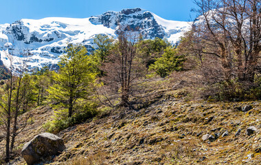 Black Snowdrift, Ventisquero, Cerro Tronador, Bariloche, Rio Negro Province, Patagonia, Argentina