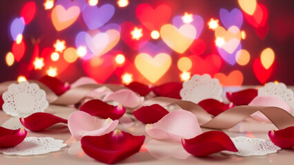 Modern Valentine Day background featuring red heart patterns conveying romance love emotion and holiday marketing appeal