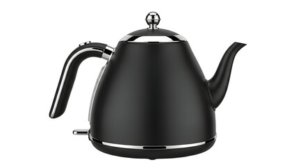Obraz premium Modern black kettle with sleek design and chrome accents