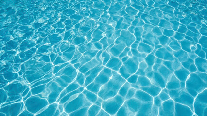 Vibrant Blue Water Surface with Sunlight Reflections