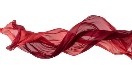 Smooth Crimson Velvet Cloth Drapery Cutout for Product Placement
