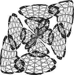 Abstract Mandala Vector Art, Stencil Mandala Design, Monochrome Mandala Vector, Geometric Mandala Illustration, Minimal Mandala Artwork, Decorative Mandala Vector, Modern Mandala Stencil Art, Symmetri