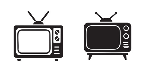 Set of Classic Television Vector Illustrations