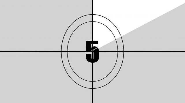 basic animation 10 second countdown timer white background video 4k