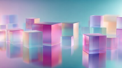 morphism background cyan and magenta gradient on blurred background