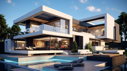 luxury hotel swimming pool